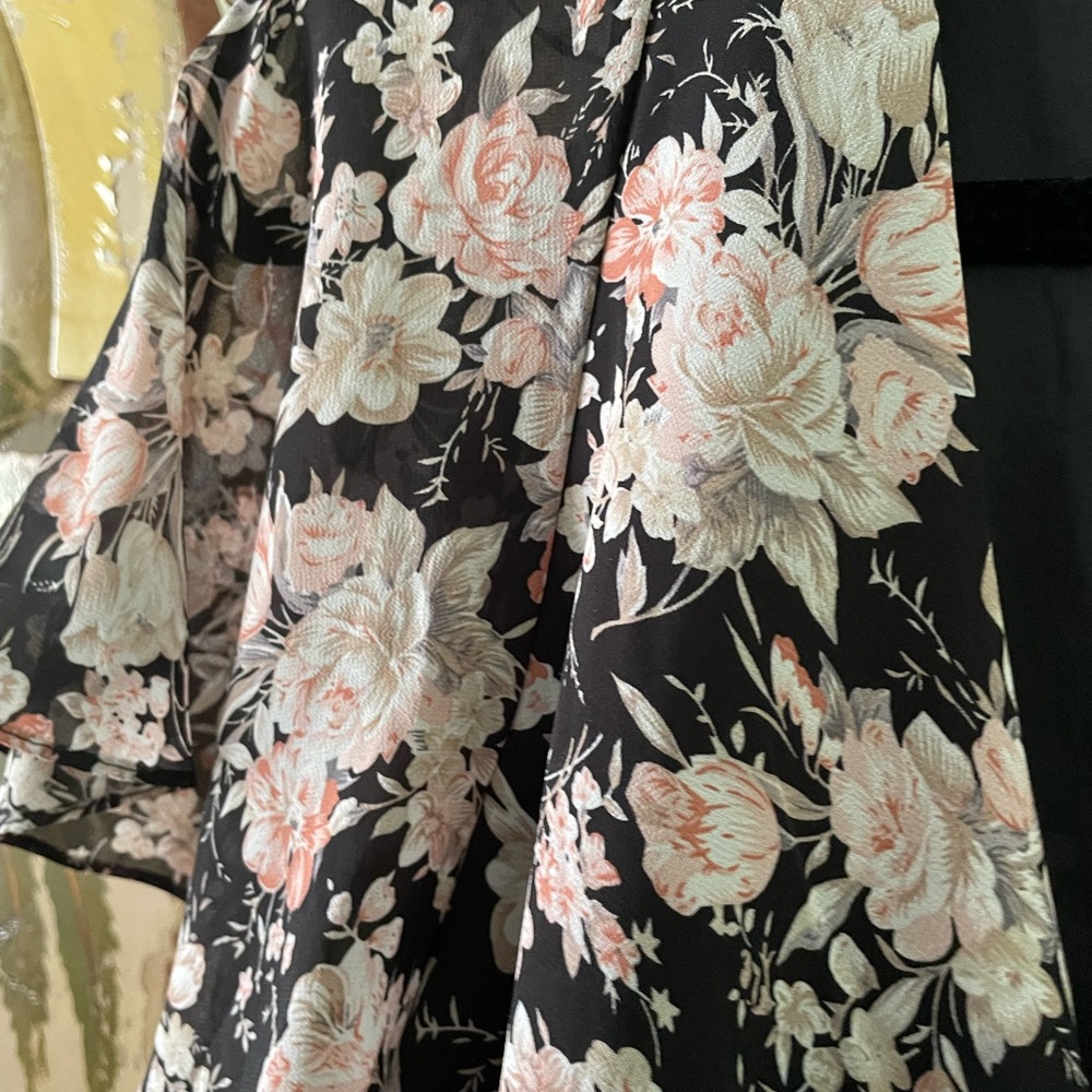 Mac Duggal Black and Pink Floral Maxi Dress - Picture 13 of 15